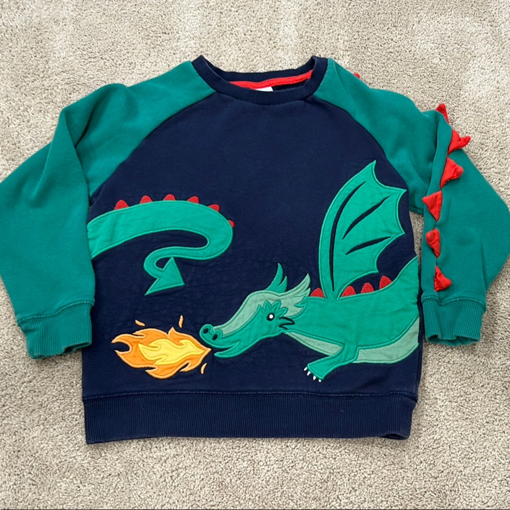 Gymboree Green and Blue Dragon Sweatshirt